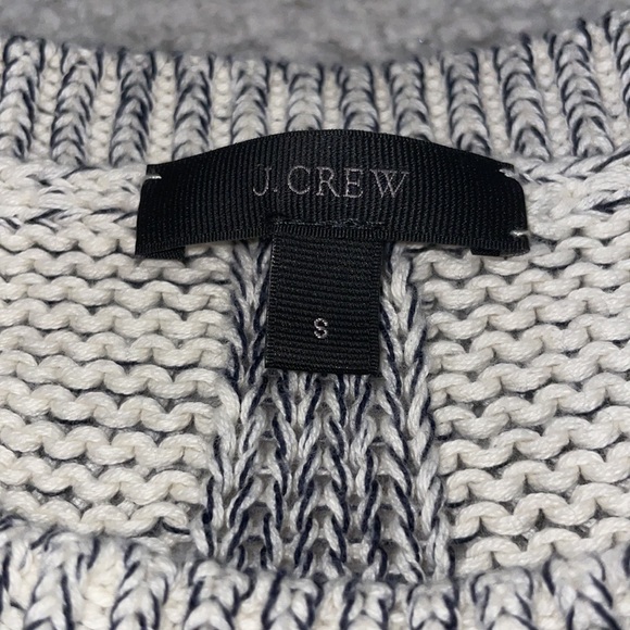 J Crew Windowpane Pattern Marled Knit Sweater, Size S - Picture 3 of 6